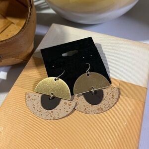 Half moon, geometrical earrings